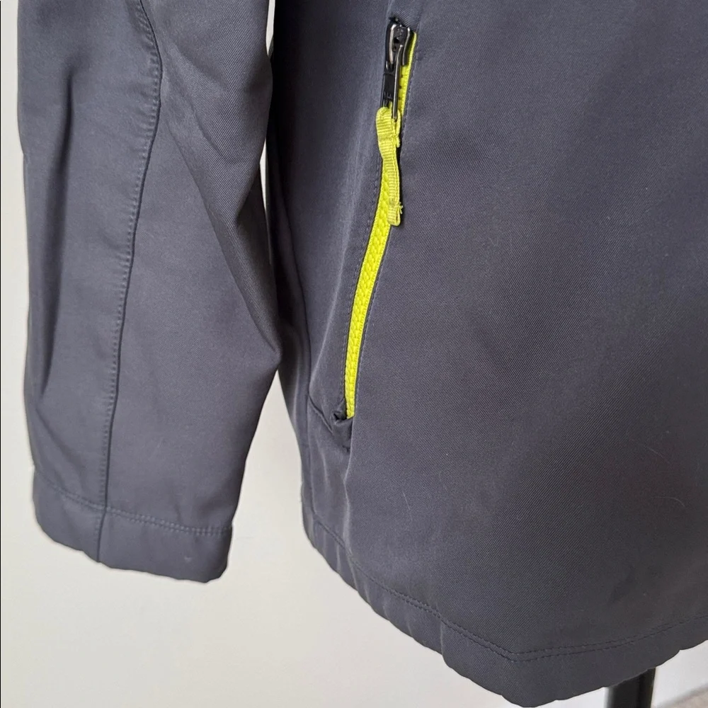 The North Face Gray Soft Shell Fleece Lined Full Zip Jacket Boys XL 18/20